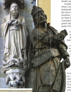 Ezequiel (à dir. obra de Aleijadinho; à esq. na Catedral de Amiens)