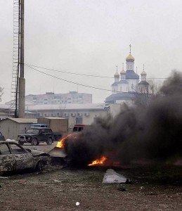 Alvos civis atingidos em Mariupol.