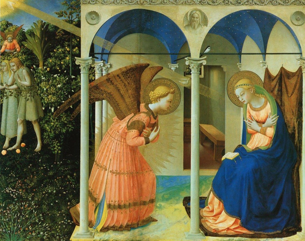 "Anunciação" -- Fra Angélico, séc. XV. Museu El Prado, Madrid (Espanha)