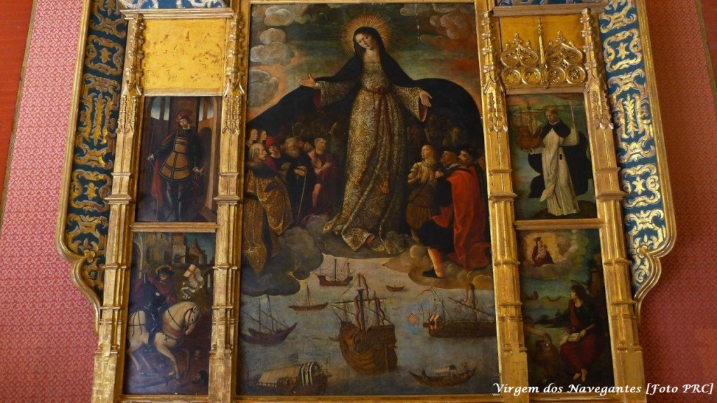 Virgem dos Navegantes, obra de Alejo Fernández (1531-1536). Primeira pintura sobre a descoberta da America. Alcázar de Sevilha (Espanha) [Foto PRC]