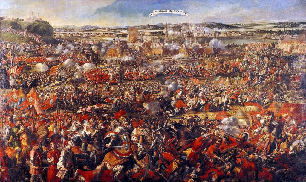 Batalha de Viena para repelir a invasão muçulmana em setembro de 1683.