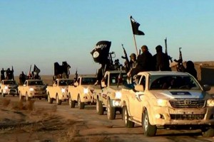 Militantes do "Estado Islâmico" numa ação terrorista