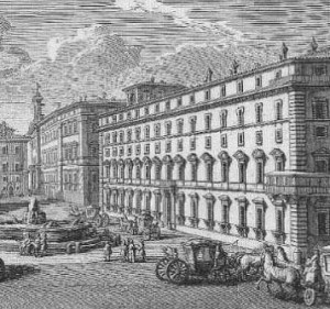 Palazzo Chigi, numa gravura do séc. XVI