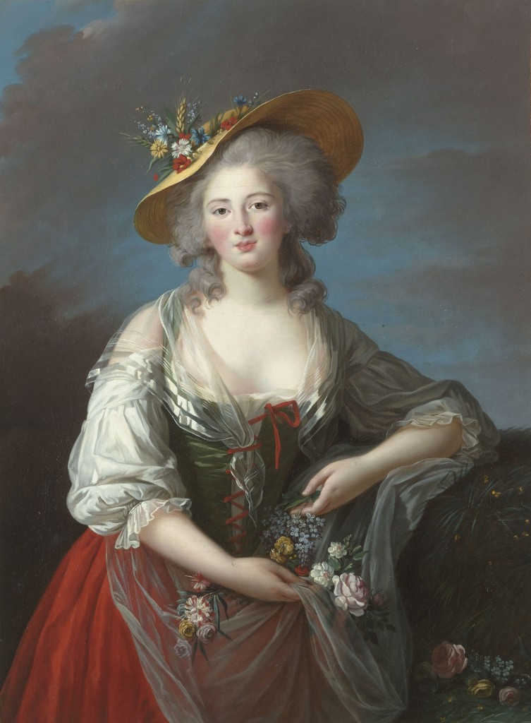 Élisabeth Philippine Marie Hélène de France (conhecida como Madame Elisabeth), irmã do Rei Luís XVI, nascera no Palácio de Versalhes em 3 de maio de 1764, morreu como mártir, guilhotinada na Revolução Francesa, em 10 de maio de 1794. (Pintura de Mme Vigée-Le Brun - 1782)