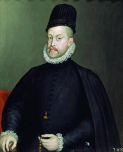 Felipe II (1527–1598), filho do Imperador Carlos V, do Sacro Império, Rei da Espanha de 1556 até sua morte.