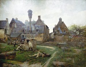 A defesa de Rochefort-enTerre - Alexandre Block, 1885. Museu de Belas Artes de Quimper, na Bretanha (França).