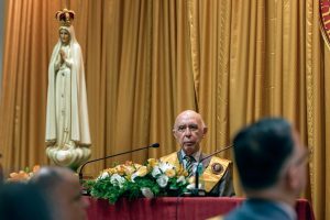 Dr. Adolpho Lindenberg, presidente do Instituto Plinio Corrêa de Oliveira, durante uma das conferências