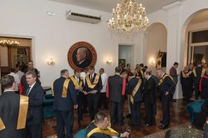 Cenas do jantar no Club Nacional