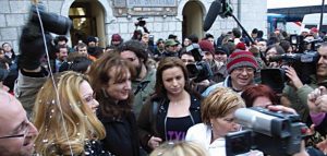Imagem de Nossa Senhora no altar principal do Santuário de Montevergine