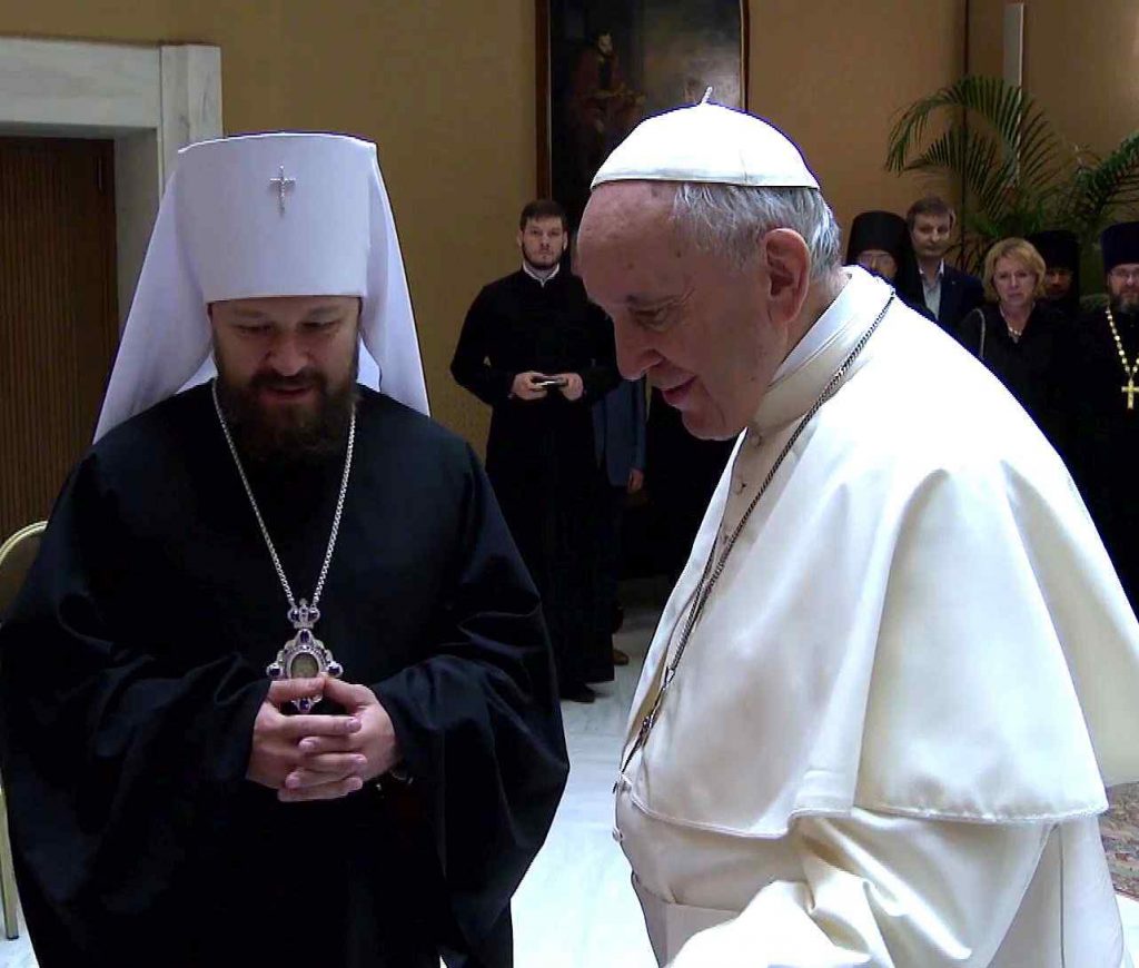Um desígnio sinistro levou o representante russo HIlarion ao Vaticano.