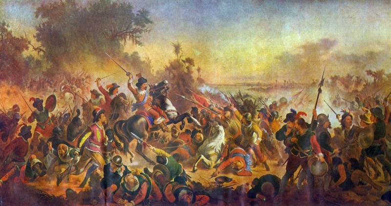 Batalha dos Montes Guararapes - Victor Meirelles, 1879.  Museu Nacional de Belas Artes, RJ