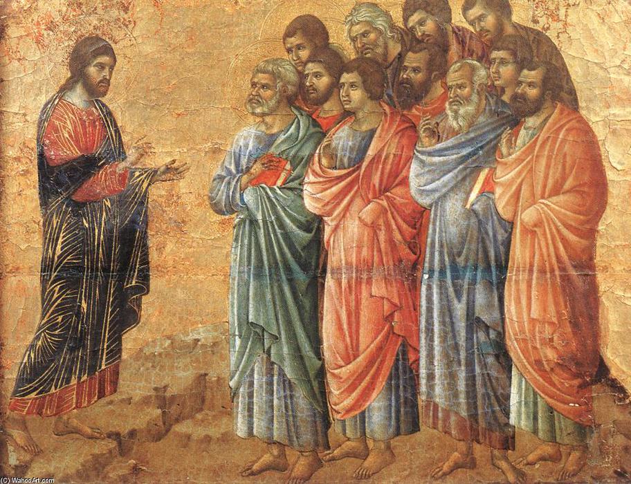 Jesus com os Apóstolos. Obra de Duccio di Buoninsegna (1255-1319)