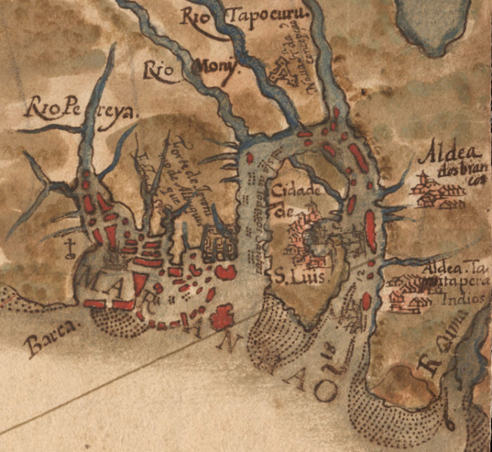 São Luis do Maranhão, mapa de 1629 Areia transforma-se em pólvora na retomada de São Luís