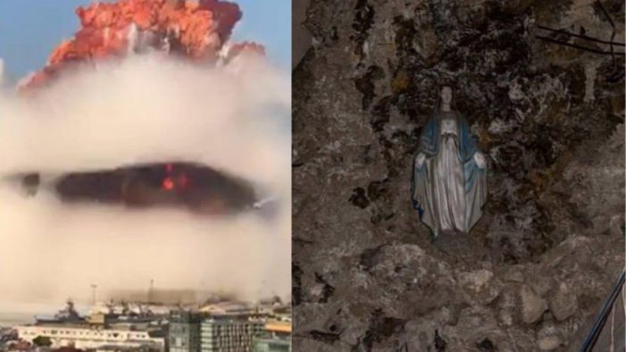 Em Beirute, imagens intactas de Nossa Senhora das Graças