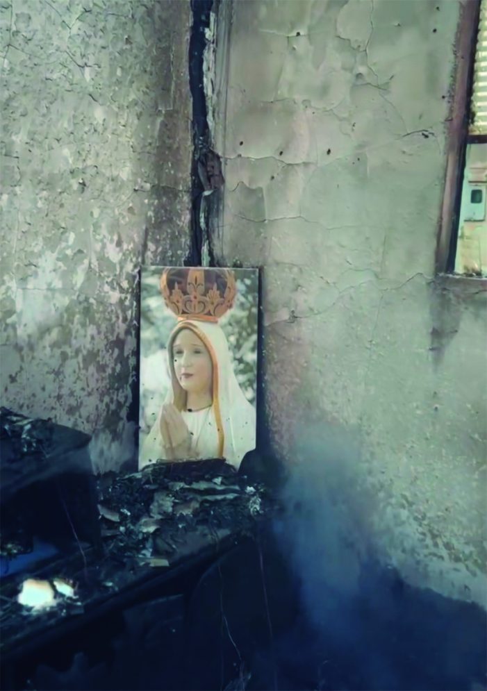 Quadro de Nossa Senhora de Fátima intocado em incêndio no MS