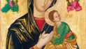 Qual é a explicação dos detalhes do quadro de Nossa Senhora do Perpétuo Socorro?